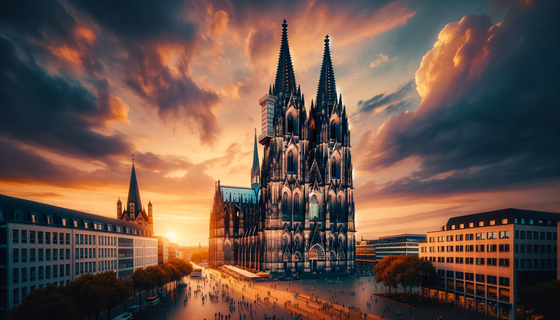 A majestic view of the Cologne Cathedral (Kölner Dom)