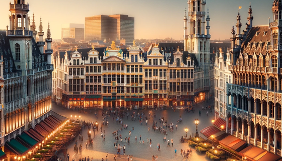 A picturesque view of the Grand Place in Brussels