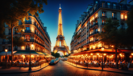 The essence of Paris - the enchanting evening scene in Paris